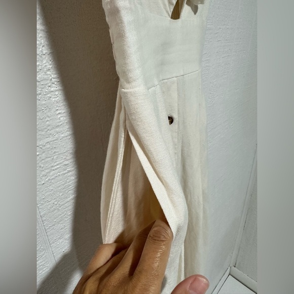 Express linen blend Midi Dress cream size XXS - Picture 6 of 12